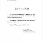 10 Certificates Of Employment Samples | Business Letter With Template Of Certificate Of Employment