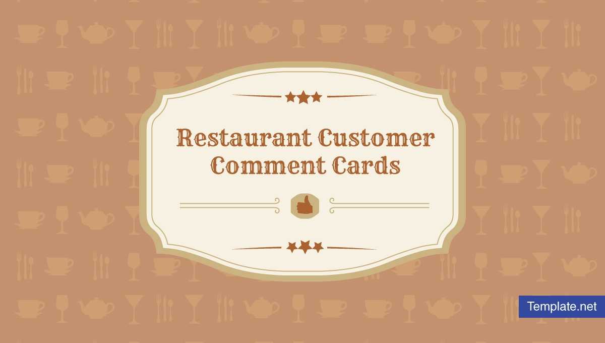 10+ Restaurant Customer Comment Card Templates & Designs Throughout Restaurant Comment Card Template