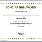 10+ Scholarship Award Certificate Examples – Pdf, Psd, Ai With Scholarship Certificate Template