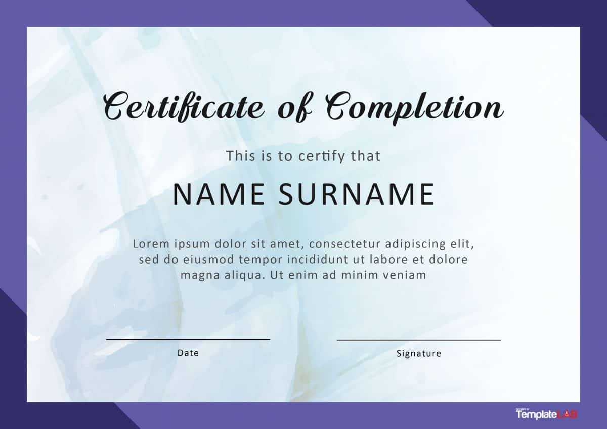 10 Template For A Certificate Of Completion | Business Letter With Certification Of Completion Template