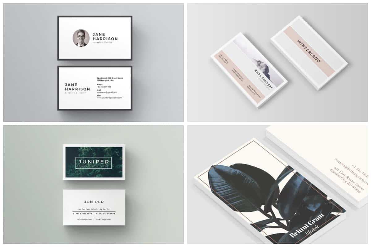 10 Unique Business Card Templates To Stand Out From The Regarding Card Stand Template