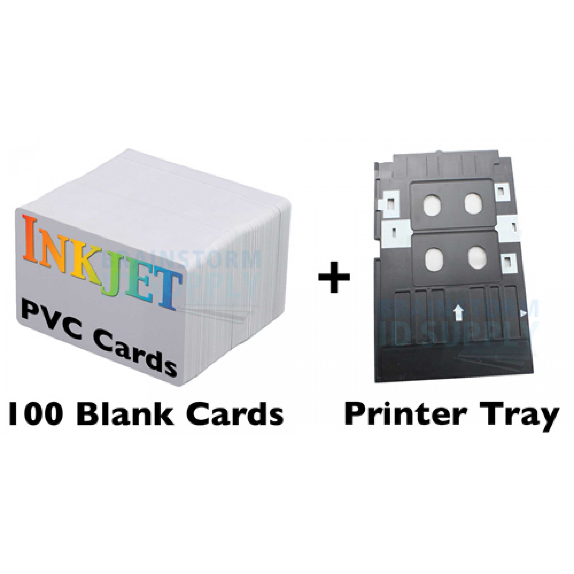 100 Card Inkjet Pvc Id Kit Within Pvc Id Card Template