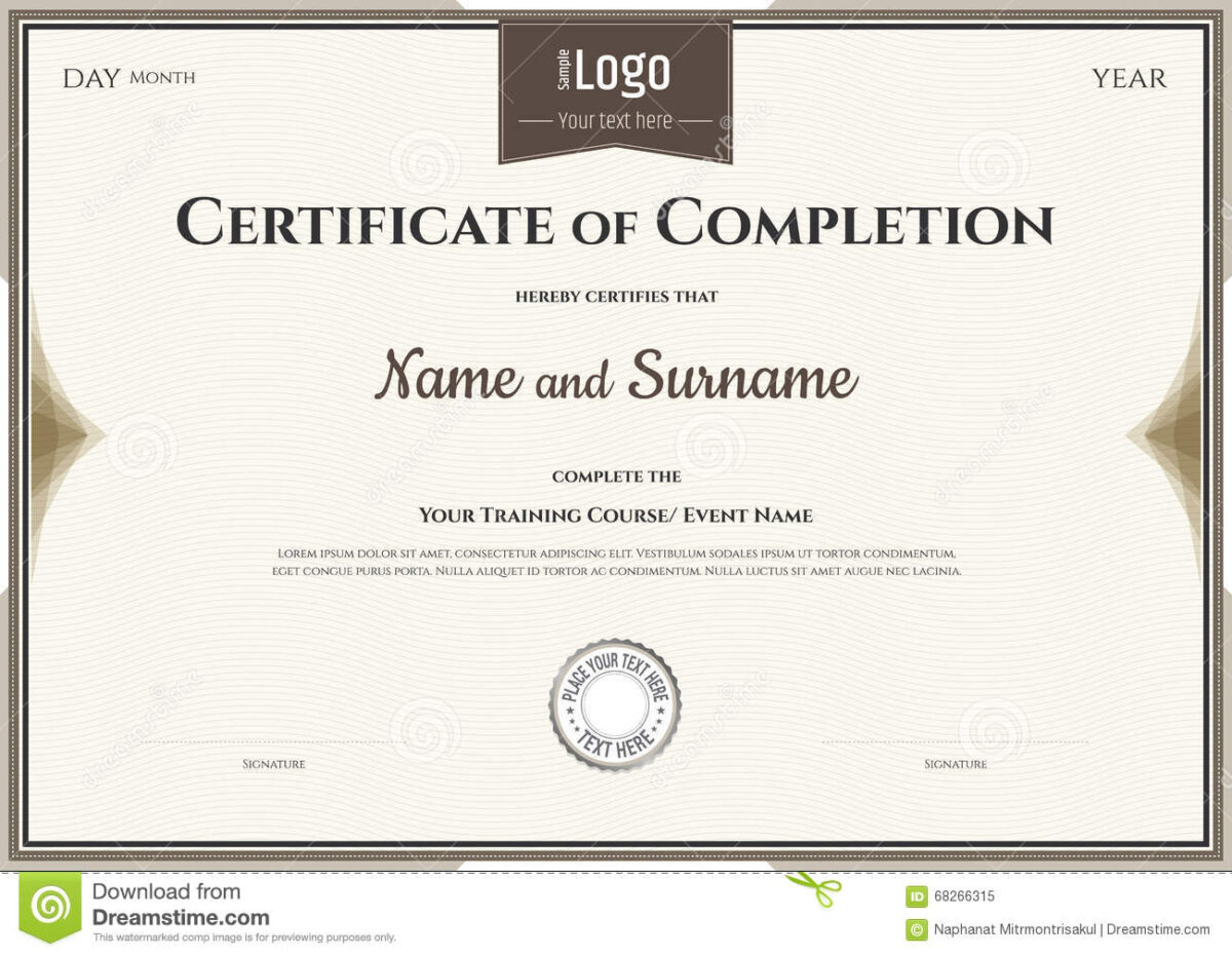 100+ [ Certificate Of Completion Template ] | 80 Best This With