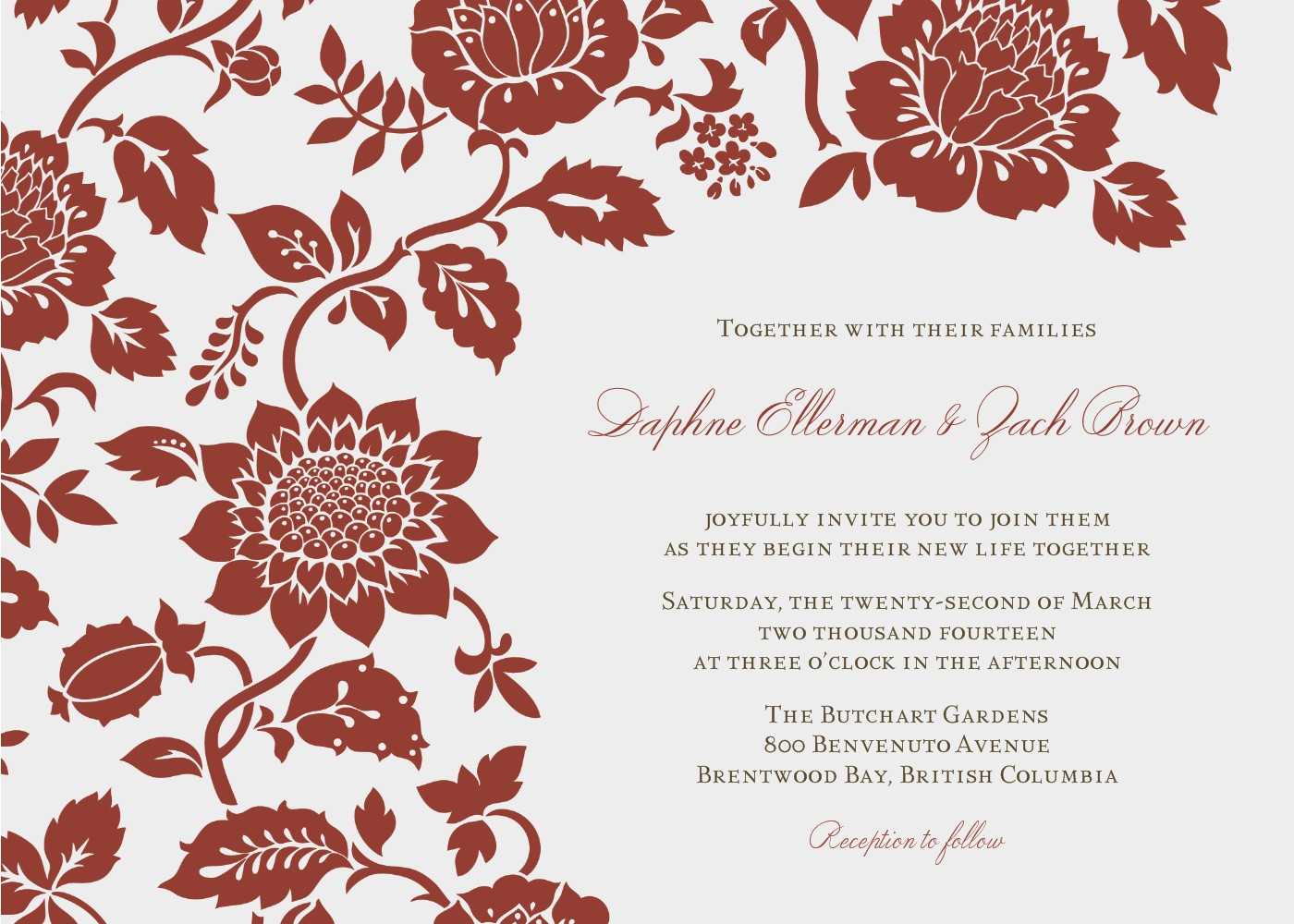 100+ Online Wedding Invitations Free Templates | Free Baby With Free E Wedding Invitation Card Templates