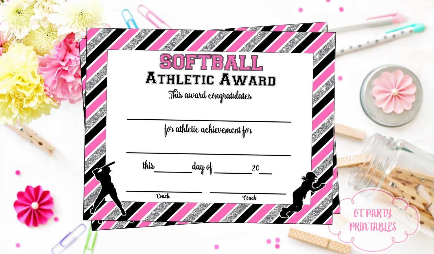 100+ [ Sports Award Certificate Template ] | 100 Sports With Regard To Softball Certificate Templates