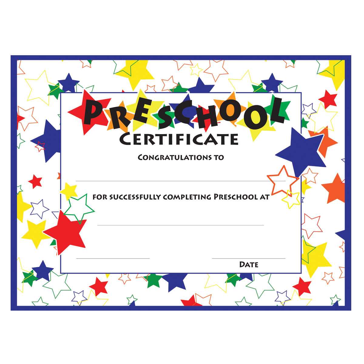 Preschool Graduation Certificate Template Free Best Business Templates