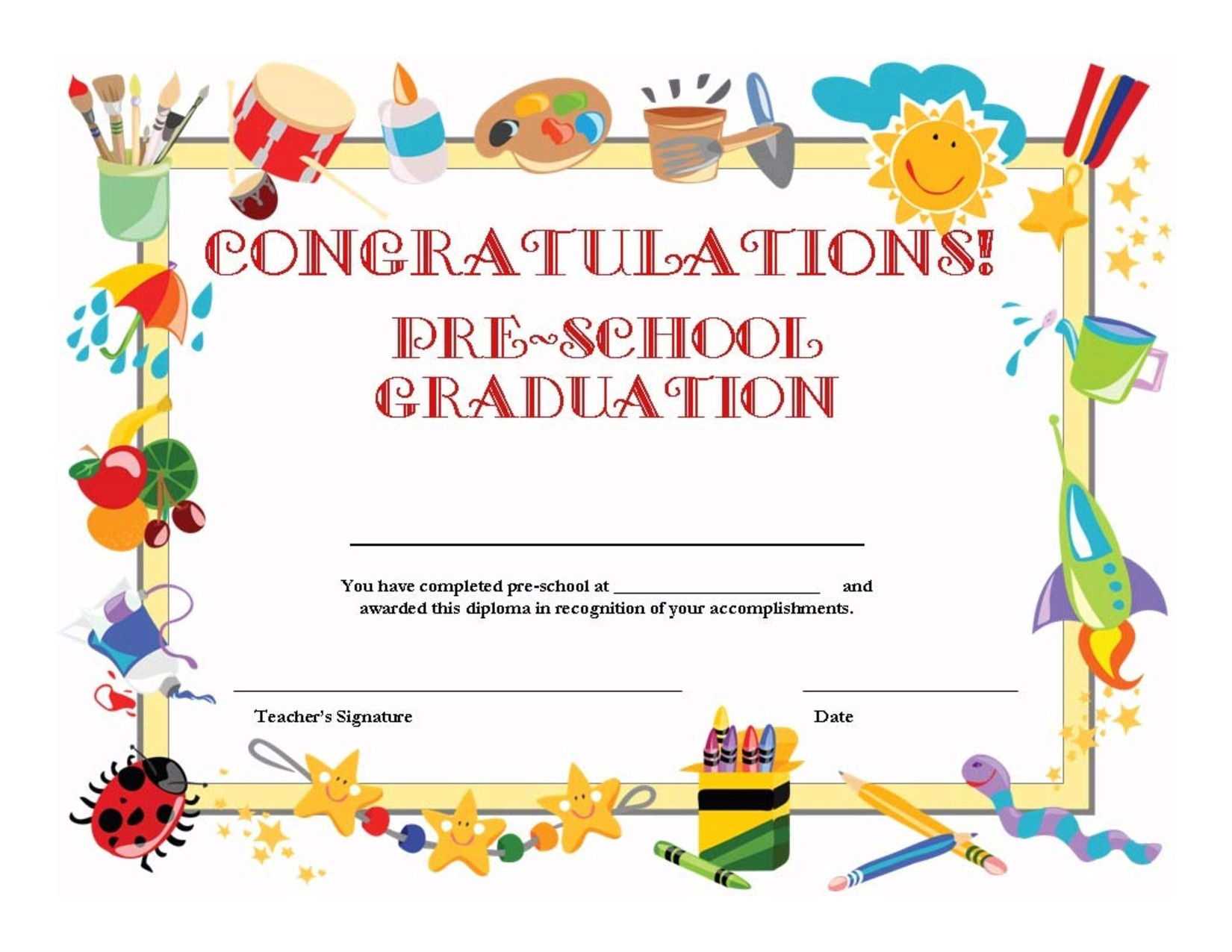 11+ Preschool Certificate Templates – Pdf | Free & Premium Regarding Best Teacher Certificate Templates Free