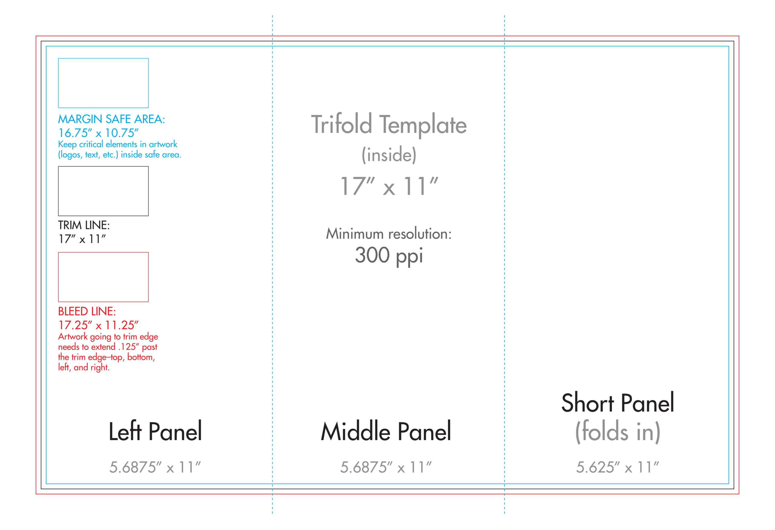 11" X 17" Tri Fold Brochure Template – U.s. Press For Double Sided Tri Fold Brochure Template