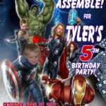 12 The Best Avengers Party Invitation Template Download With In Avengers Birthday Card Template