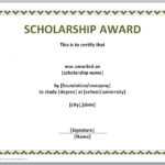 13 Free Certificate Templates For Word » Officetemplate For Scholarship Certificate Template
