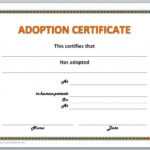 13 Free Certificate Templates For Word » Officetemplate Intended For Adoption Certificate Template