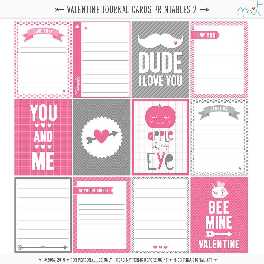 14 Days Of Free Valentine's Printables Day 6 | Misstiina With 52 Reasons Why I Love You Cards Templates Free