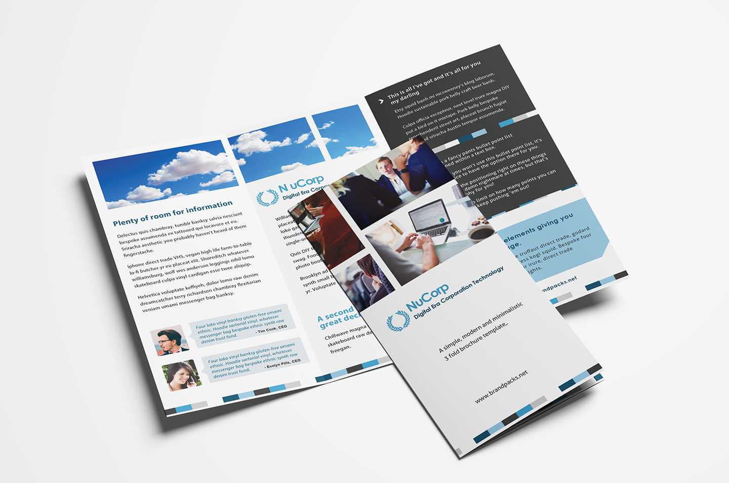 15 Free Tri Fold Brochure Templates In Psd & Vector – Brandpacks Throughout Ngo Brochure Templates