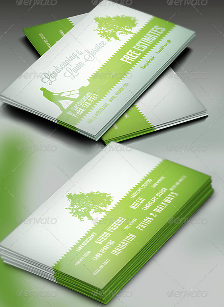 15+ Landscaping Business Card Templates – Word, Psd | Free Inside Gardening Business Cards Templates