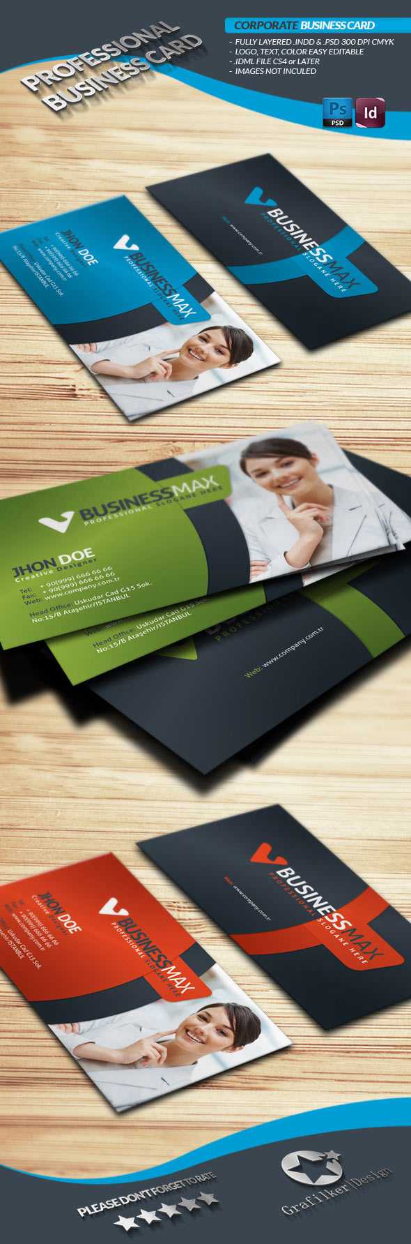 15 Premium Business Card Templates (In Photoshop For Office Max Business Card Template