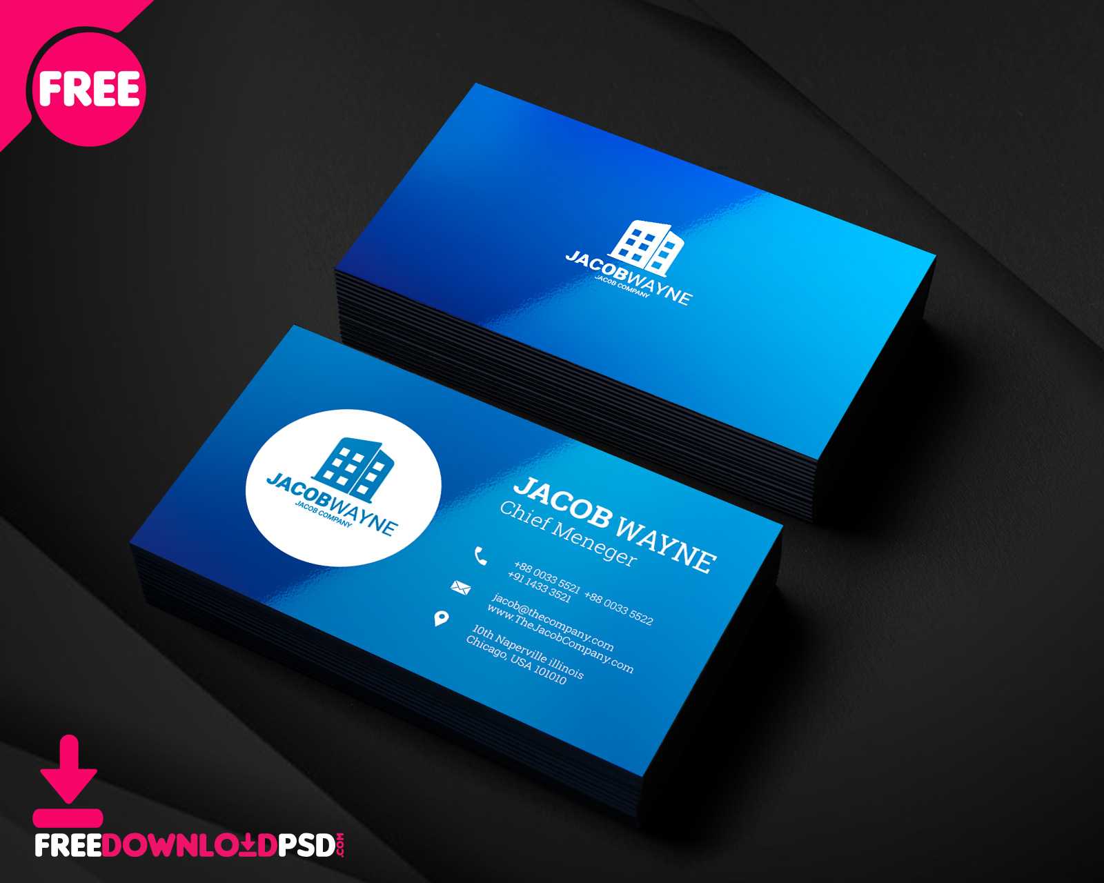 150+ Free Business Card Psd Templates Throughout Calling Card Psd Template