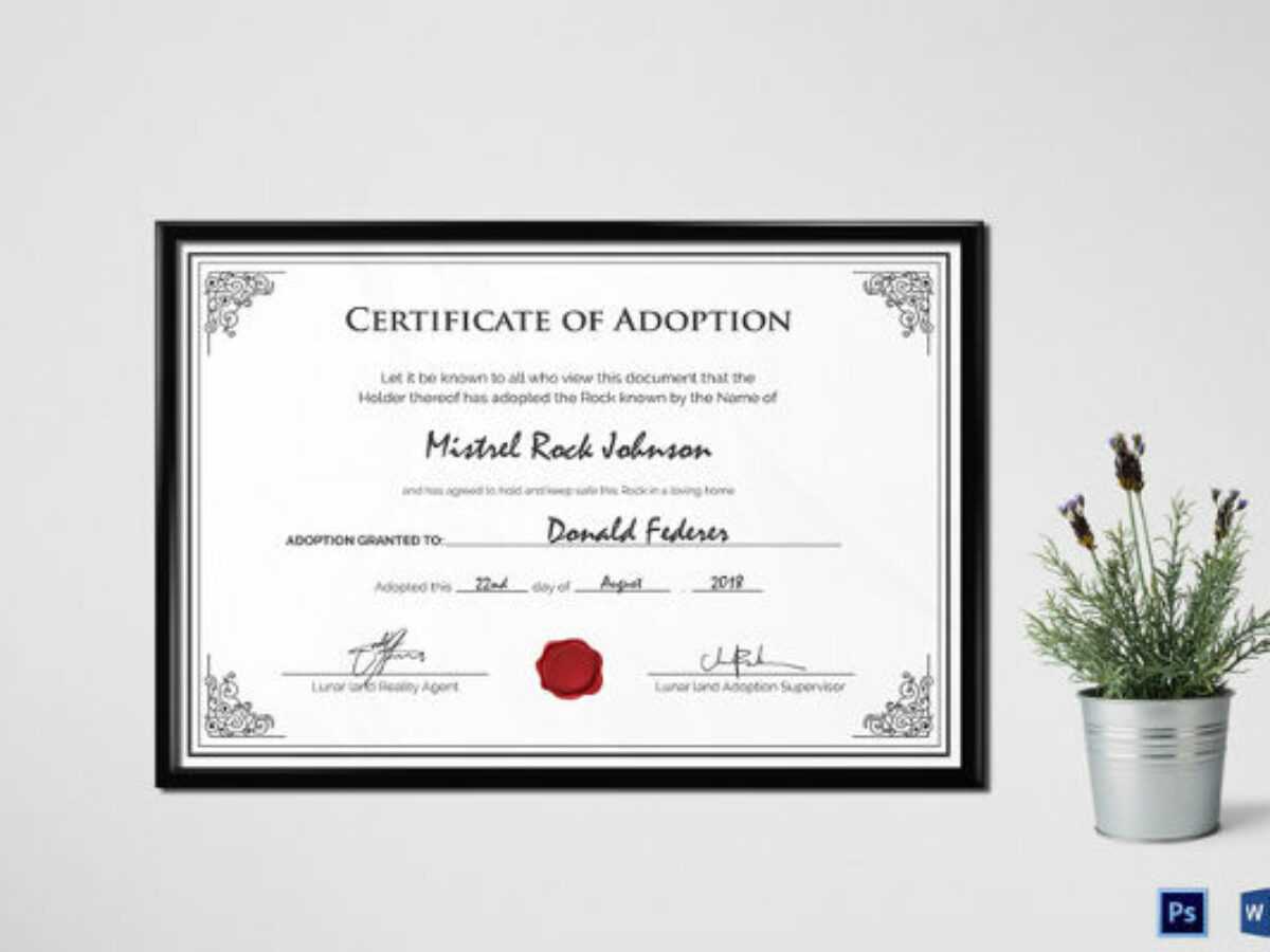 16+ Birth Certificate Templates | Smartcolorlib With Blank Adoption Certificate Template