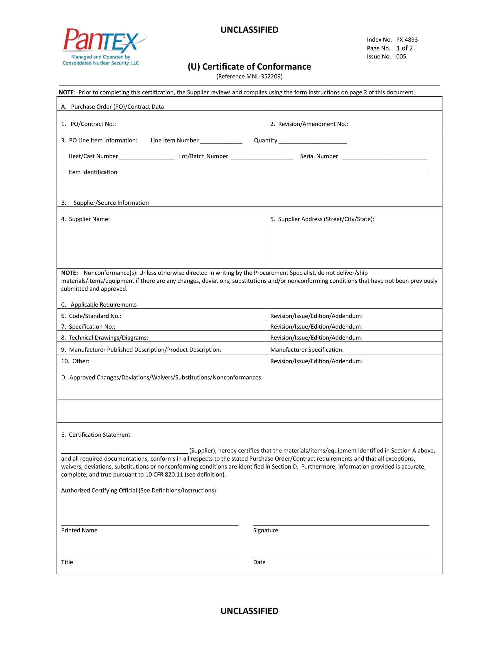 16+ Certificate Of Conformance Example – Pdf, Word, Ai Regarding Certificate Of Conformity Template Free