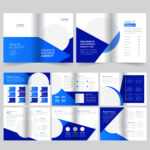 16 Page Business Blue Brochure Template – Download Free For 12 Page Brochure Template