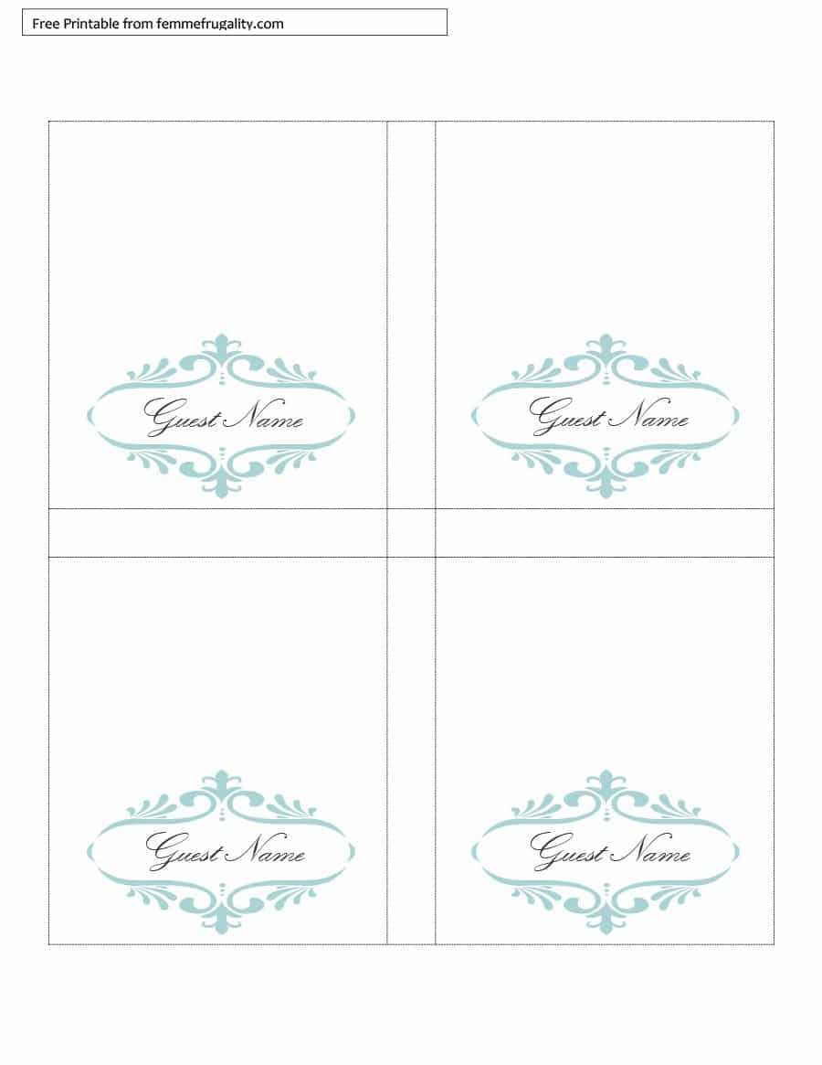 16 Printable Table Tent Templates And Cards ᐅ Templatelab With Regard To Name Tent Card Template Word