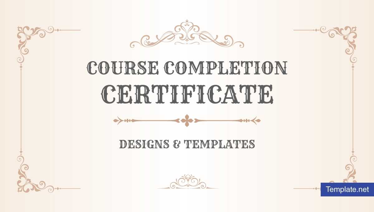 19+ Course Completion Certificate Designs & Templates – Psd Intended For Free Completion Certificate Templates For Word