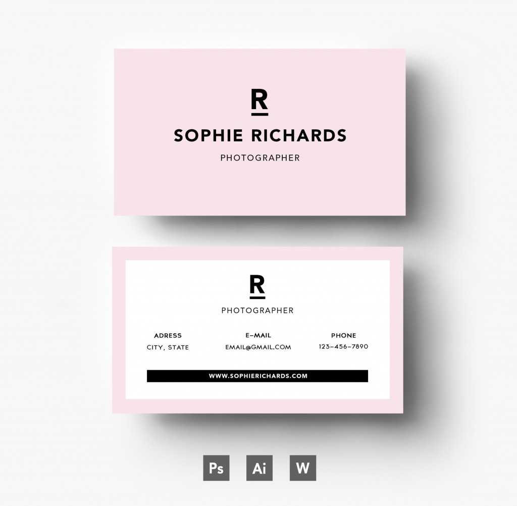 20 Examples Of A Stylish Business Card Photoshop Template With Microsoft Templates For Business Cards