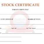 20 Free Shareholders Stock Certificate Templates – Office Pertaining To Shareholding Certificate Template