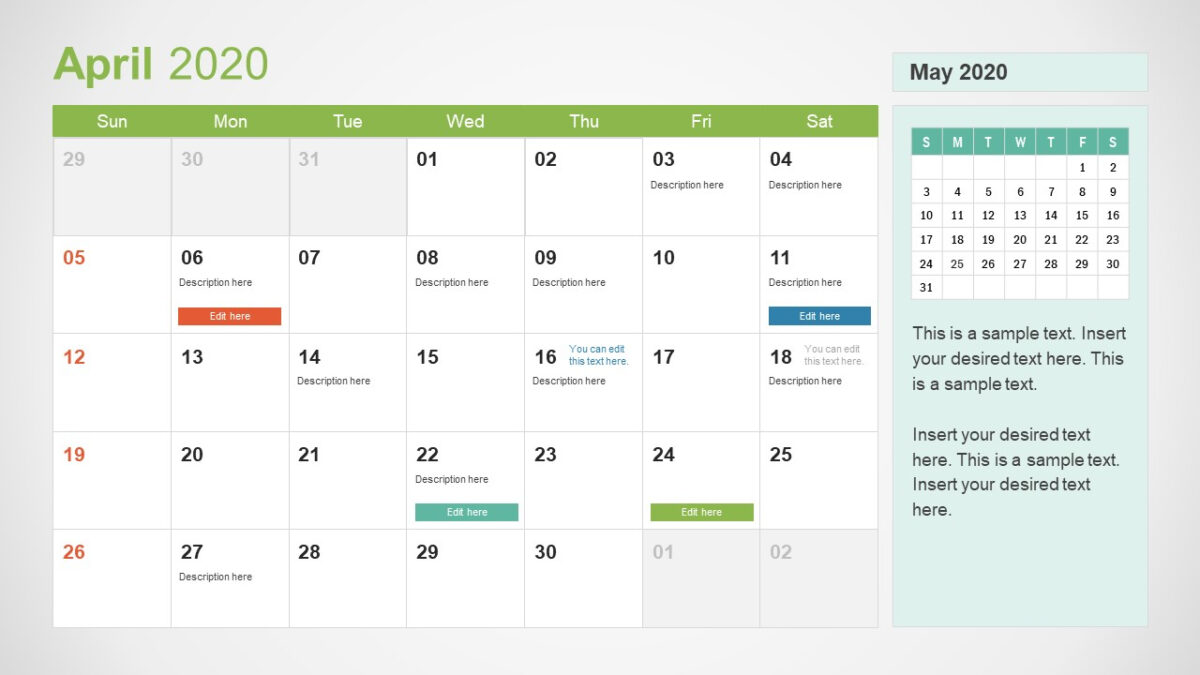 changing year in powerpoint calendar template mac