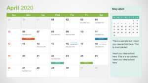 2020 Calendar Powerpoint Template within Microsoft Powerpoint Calendar Template