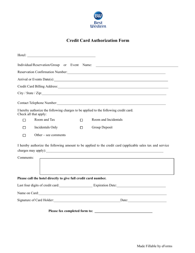 23+ Credit Card Authorization Form Template Pdf Fillable 2020!! Inside Credit Card Authorization Form Template Word