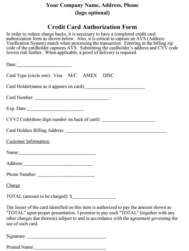 23+ Credit Card Authorization Form Template Pdf Fillable 2020!! Intended For Authorization To Charge Credit Card Template