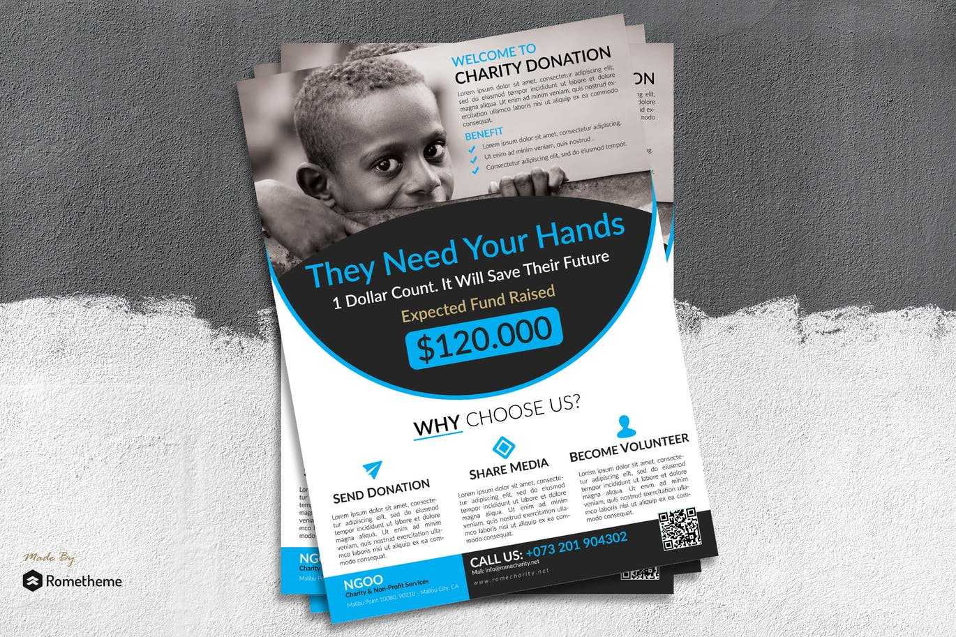 25+ Respectable Charity Flyer Templates – Creativebonito With Ngo Brochure Templates