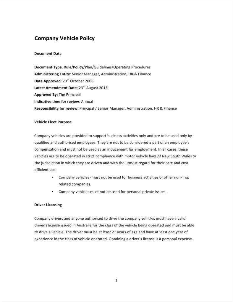 26+ Policy Template Samples – Free Pdf, Word Format Download Within Company Credit Card Policy Template