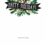 27 Free Christmas Card Template For Photos In Photoshop In Happy Holidays Card Template