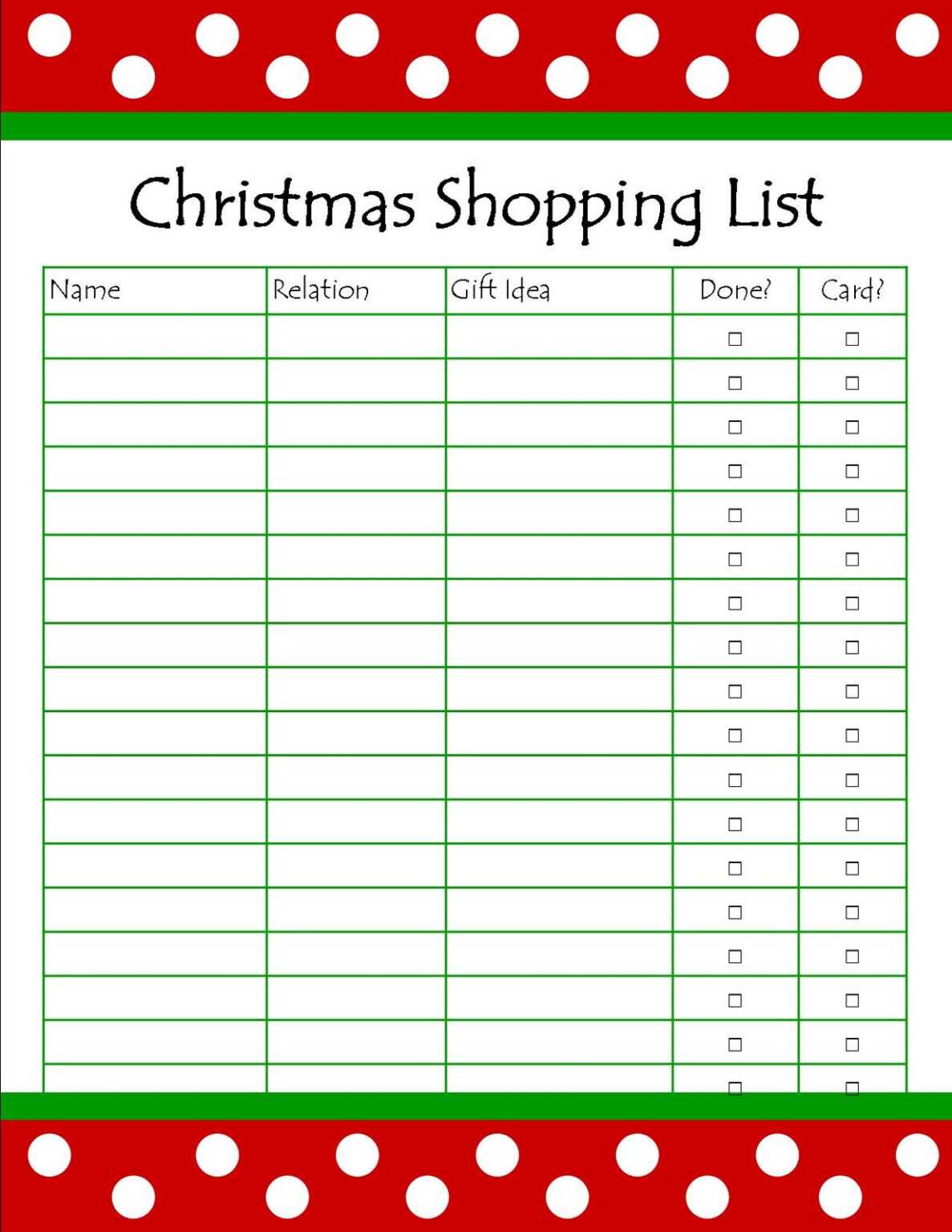 28+ [ Christmas List Template ] | Holiday Wish List Template Pertaining