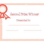 2Nd Prize Winner Certificate Powerpoint Template Designed Pertaining To Award Certificate Template Powerpoint