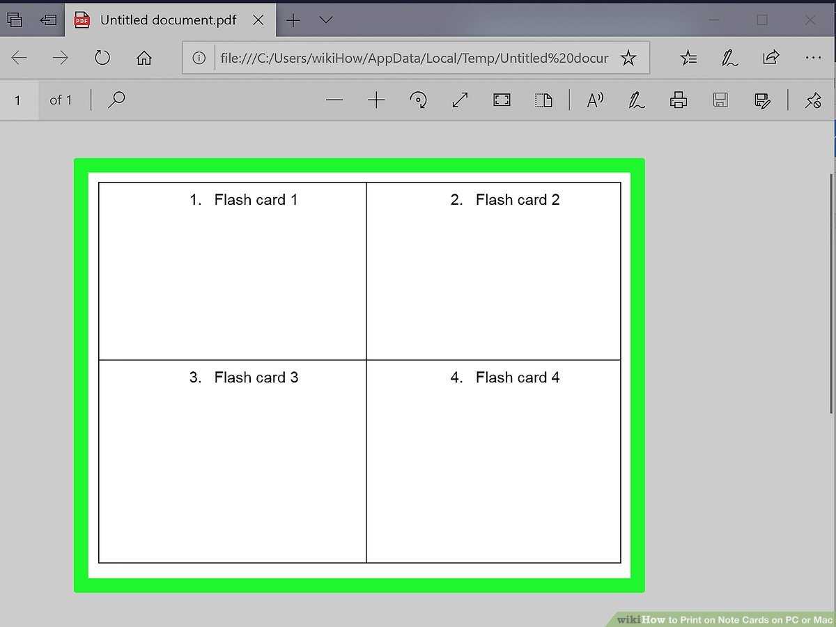 3 Ways To Print On Note Cards On Pc Or Mac – Wikihow Intended For Google Docs Index Card Template