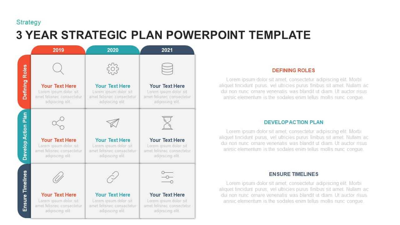 3 Year Strategic Plan Powerpoint Template & Kaynote Inside Strategy Document Template Powerpoint