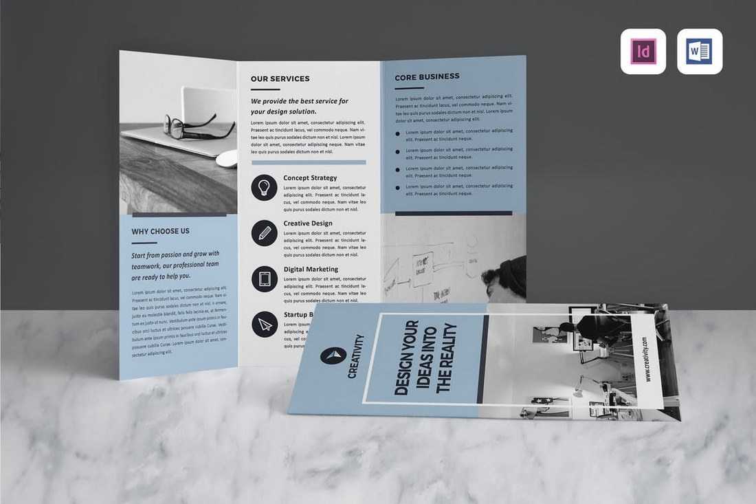 30+ Best Tri Fold Brochure Templates (Word & Indesign In Adobe Indesign Tri Fold Brochure Template