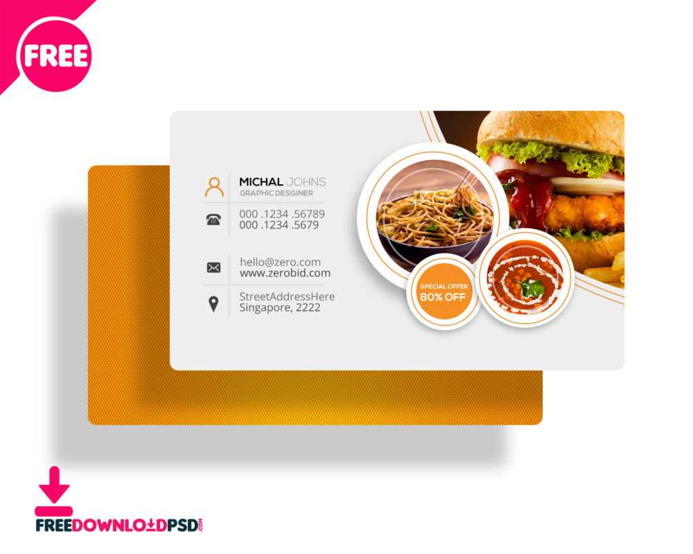 30+ Delicate Restaurant Business Card Templates | Decolore Inside Food Business Cards Templates Free
