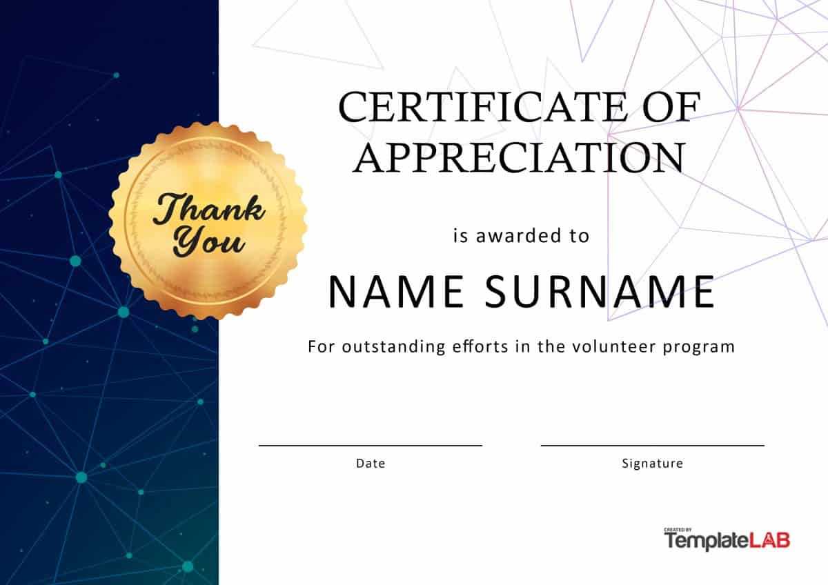 30 Free Certificate Of Appreciation Templates And Letters Inside Best Teacher Certificate Templates Free