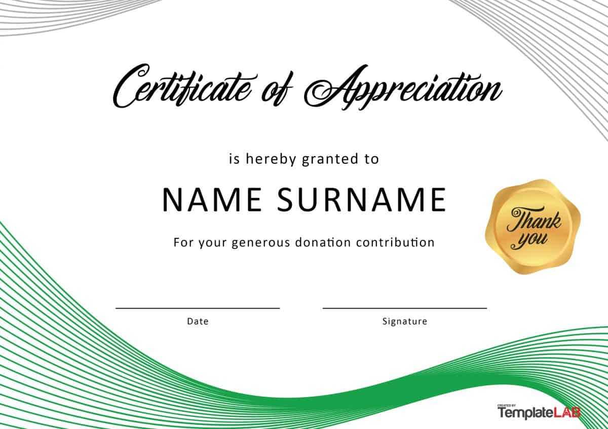 30 Free Certificate Of Appreciation Templates And Letters Inside Certificate Templates For Word Free Downloads