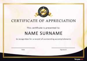 30 Free Certificate Of Appreciation Templates And Letters regarding In Appreciation Certificate Templates