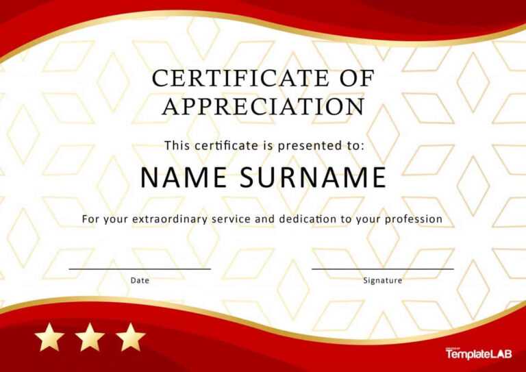 30 Free Certificate Of Appreciation Templates And Letters throughout