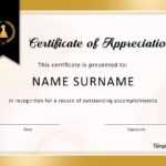 30 Free Certificate Of Appreciation Templates And Letters Throughout Certificate Of Appreciation Template Doc
