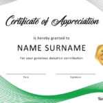 30 Free Certificate Of Appreciation Templates And Letters With Regard To Thanks Certificate Template