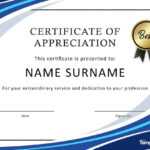 30 Free Certificate Of Appreciation Templates And Letters Within Long Service Certificate Template Sample