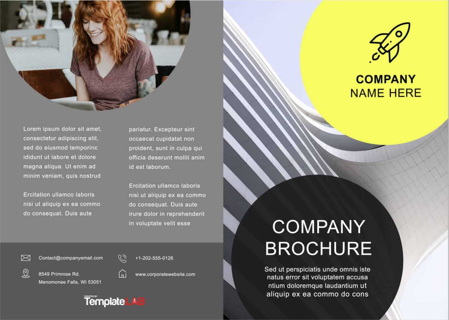 one page brochure template free download