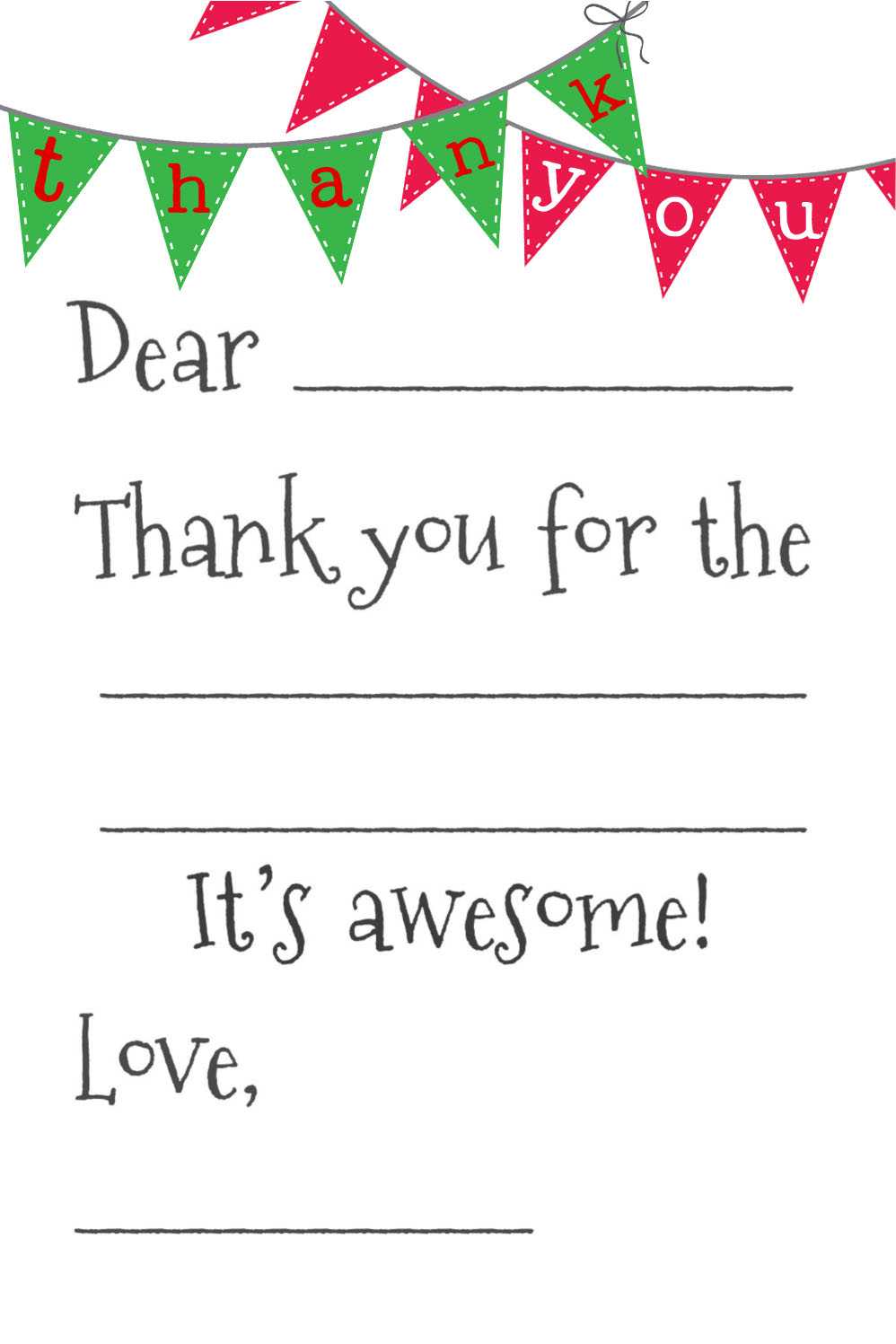 34 Printable Thank You Cards For All Purposes Inside Christmas Thank You Card Templates Free