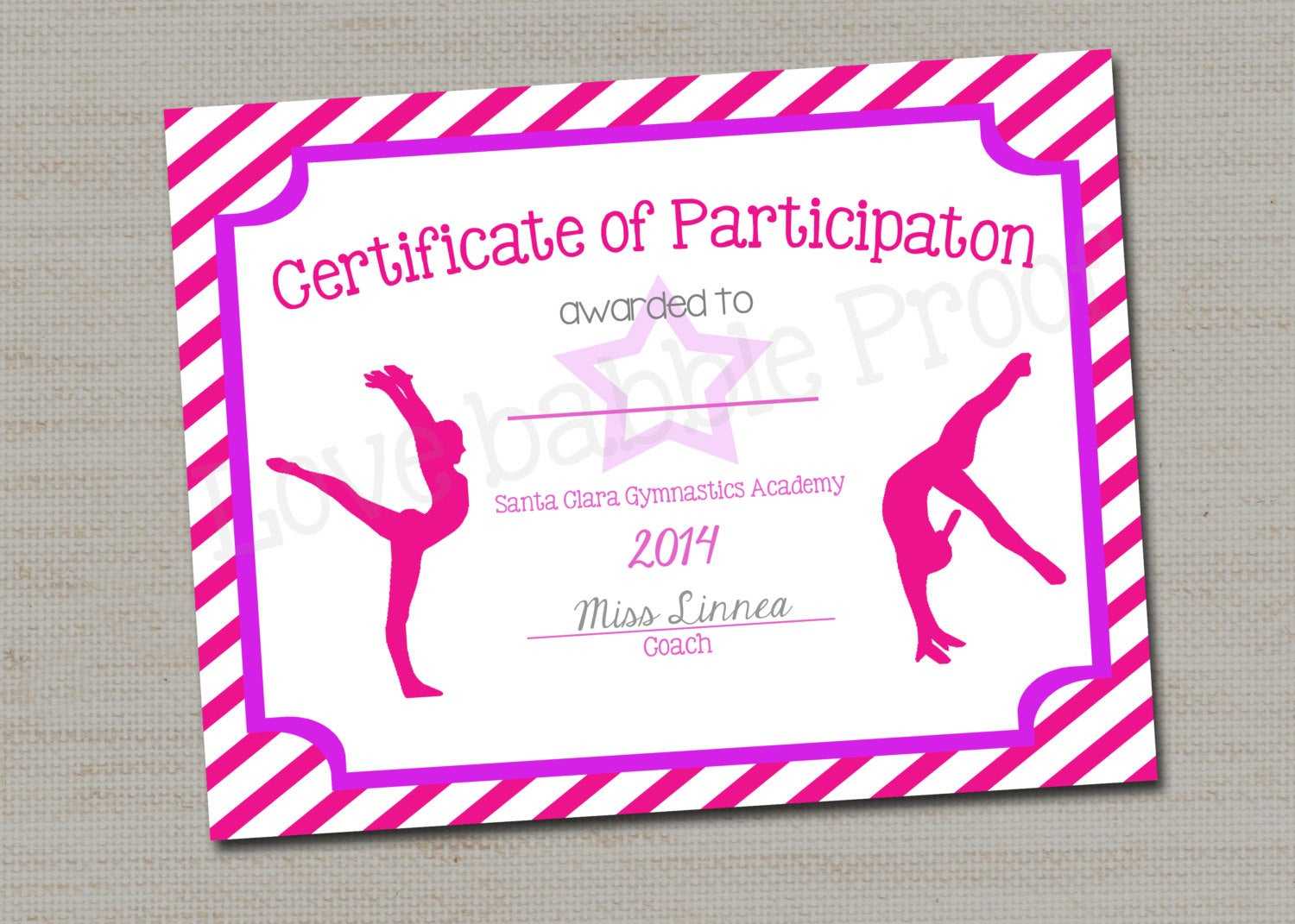 37 Free Printable Gymnastics Award Certificates, Gymnastics With Gymnastics Certificate Template